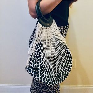 Foley & Corinna Netting/vegan leather satchel